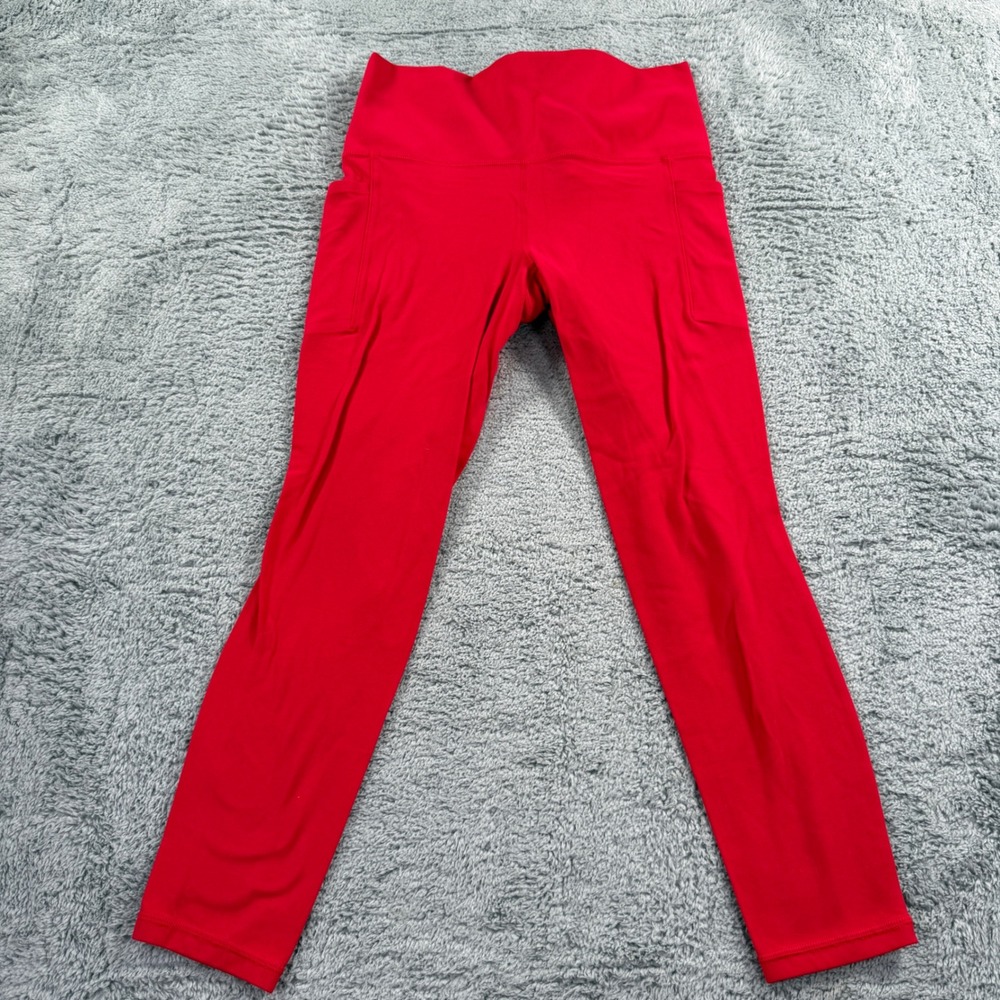 Athleta Salutation Stash Pocket II Tight Women Medium Red Yoga Leggings